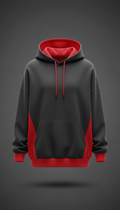 Hoodie oversize détails Pulse Red